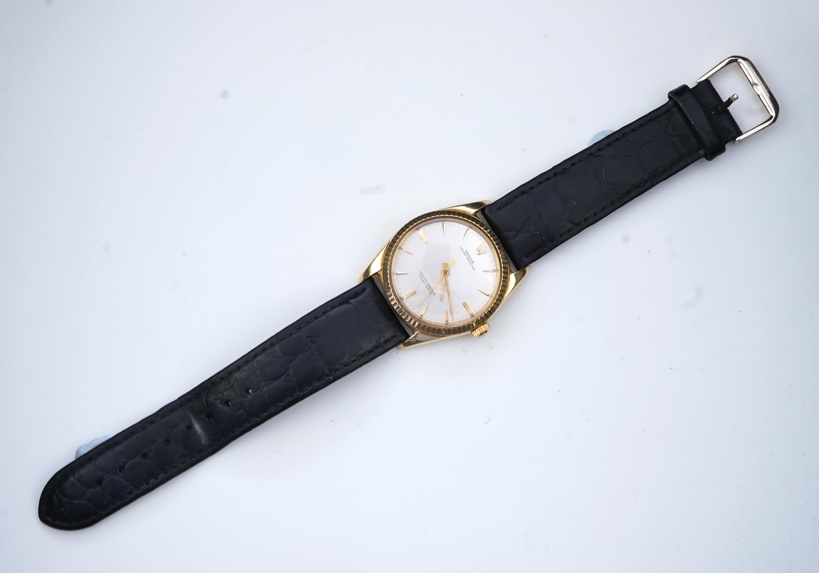 A gentleman's mid 1960's 18ct gold Rolex Oyster Perpetual Superlative Chronometer Officially Certified wrist watch